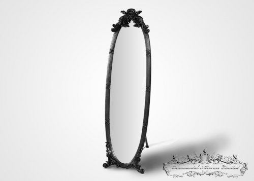 {Black French Style Dressing Mirror from Ornamental Mirrors Limited