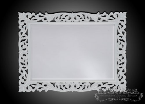 Puccini white ornamental mirrors