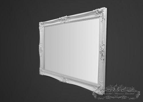Bellagio Large White Ornate Mirror