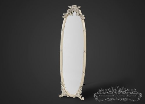 {Antique French Cream Dressing Mirror from Ornamental Mirrors Limited