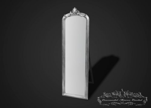 Ornate Silver Mirror with Stand