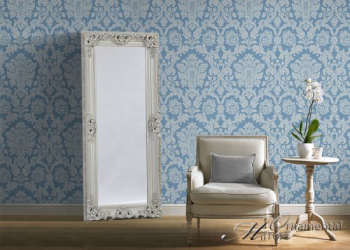 Royal White Ornate Full Length Mirror